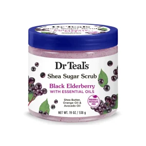 Dr Teal's Shea Sugar Scrub Black Elderberry With Essential Oils