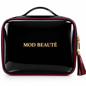 MOD BEAUTE` BLACK  LEATHER BAG